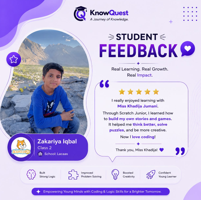 Zakariya Iqbal Student Review - KnowQuest